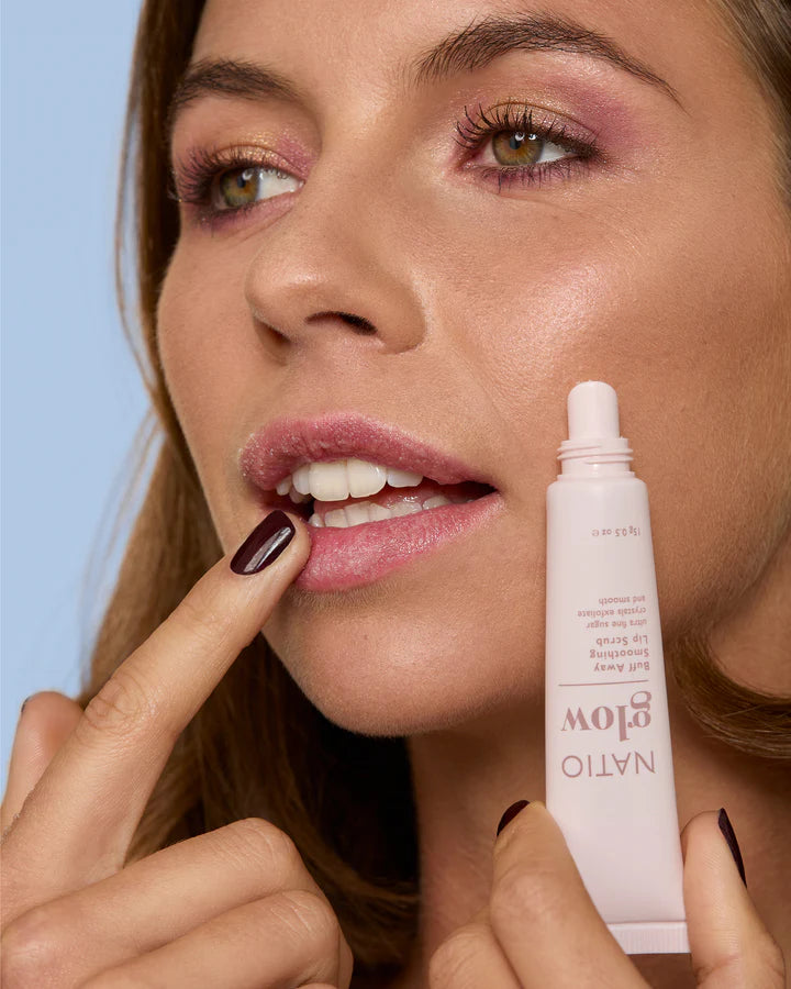 Glow Buff Away Smooth Lip Scrub 15g-Natio-Matakana Pharmacy