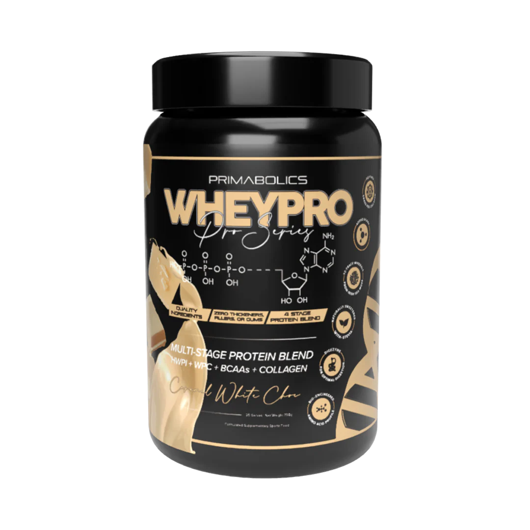 Whey Pro Caramel White Choc 750g-Primabolics-Matakana Pharmacy