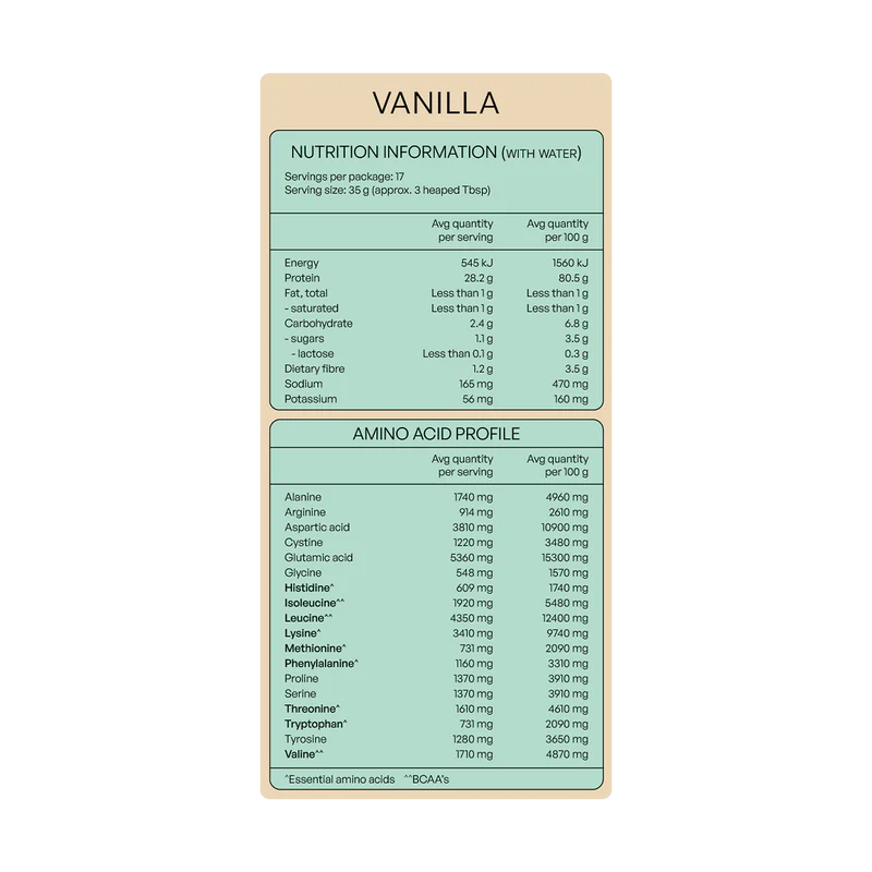 NZ Whey Protein Isolate Vanilla 600g-Matakana Superfoods-Matakana Pharmacy