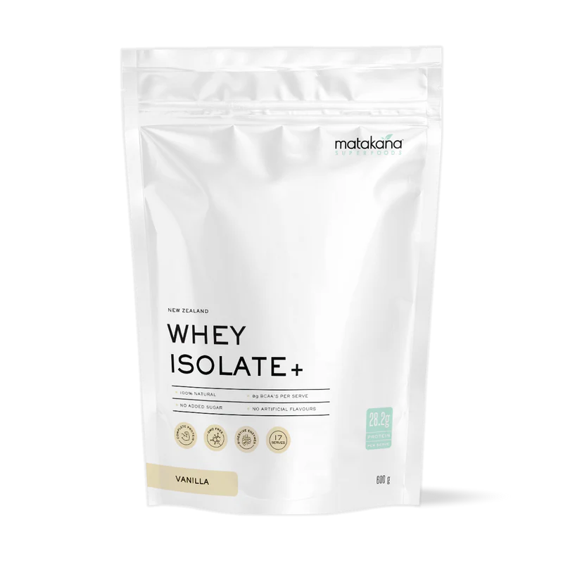 NZ Whey Protein Isolate Vanilla 600g-Matakana Superfoods-Matakana Pharmacy