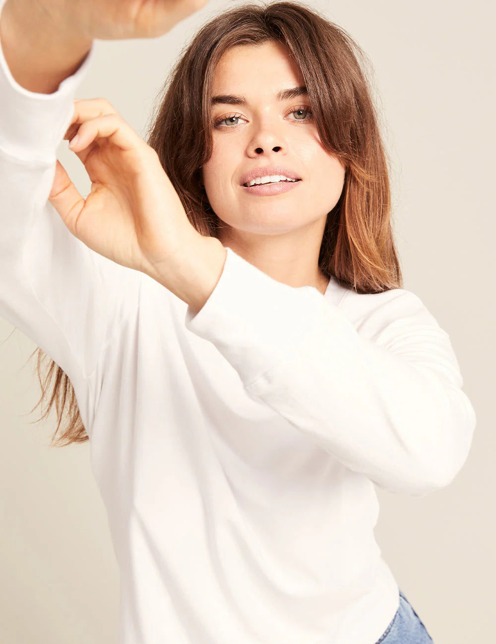 Boody Womens Long Sleeve Round Neck T-Shirt White M-Matakana Pharmacy