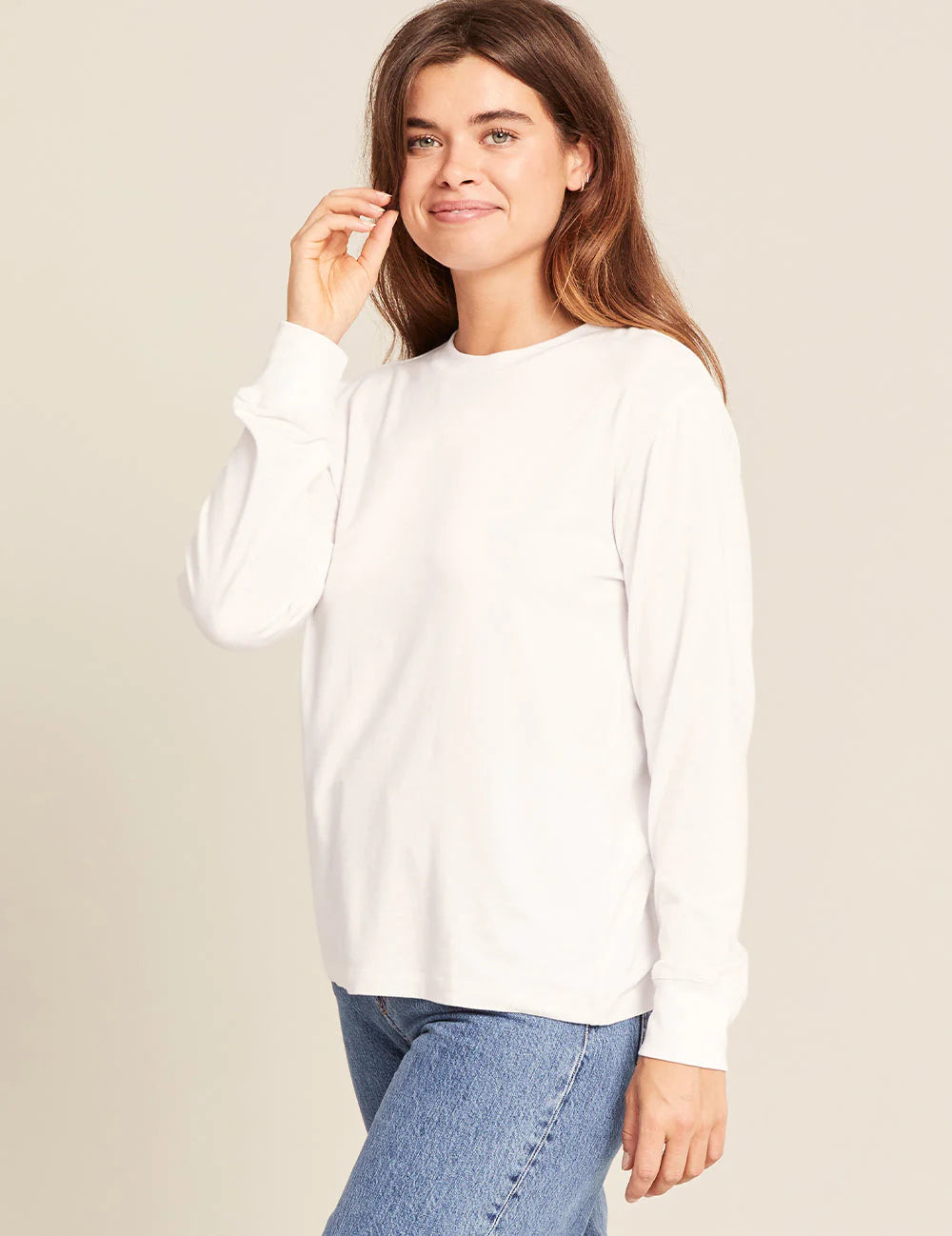Boody Womens Long Sleeve Round Neck T-Shirt White M-Matakana Pharmacy