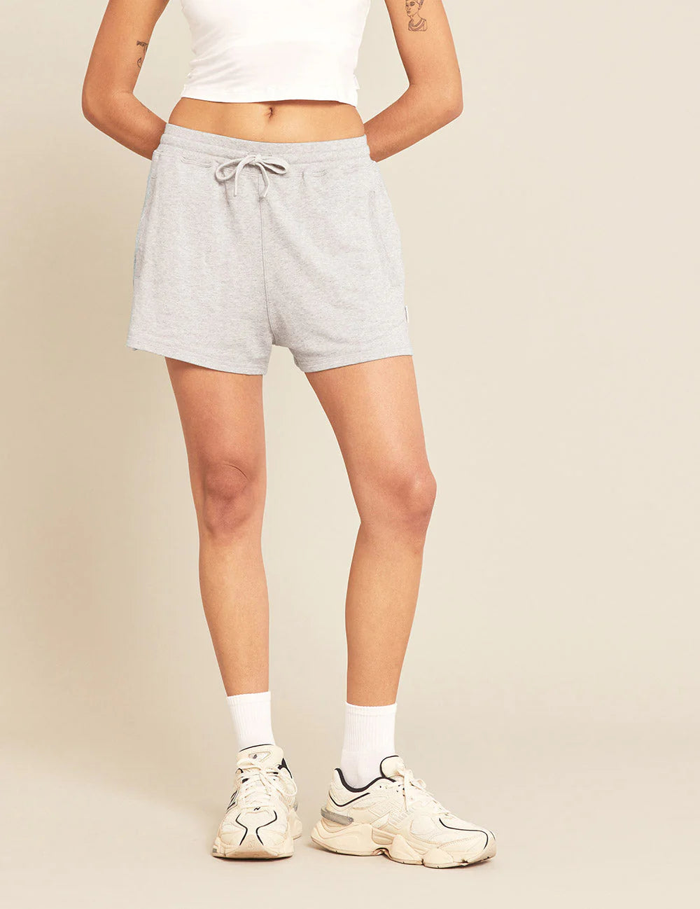 BOODY Womens Weekend Sweat Shorts Grey Marle Small-Matakana Pharmacy