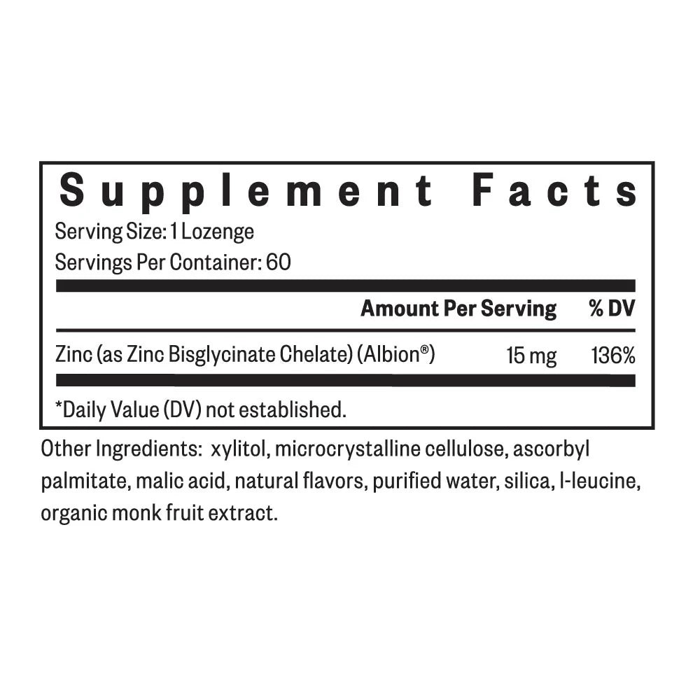 Zinc Lozenge 60 Lozenges | Seeking Health-Seeking Health-Matakana Pharmacy