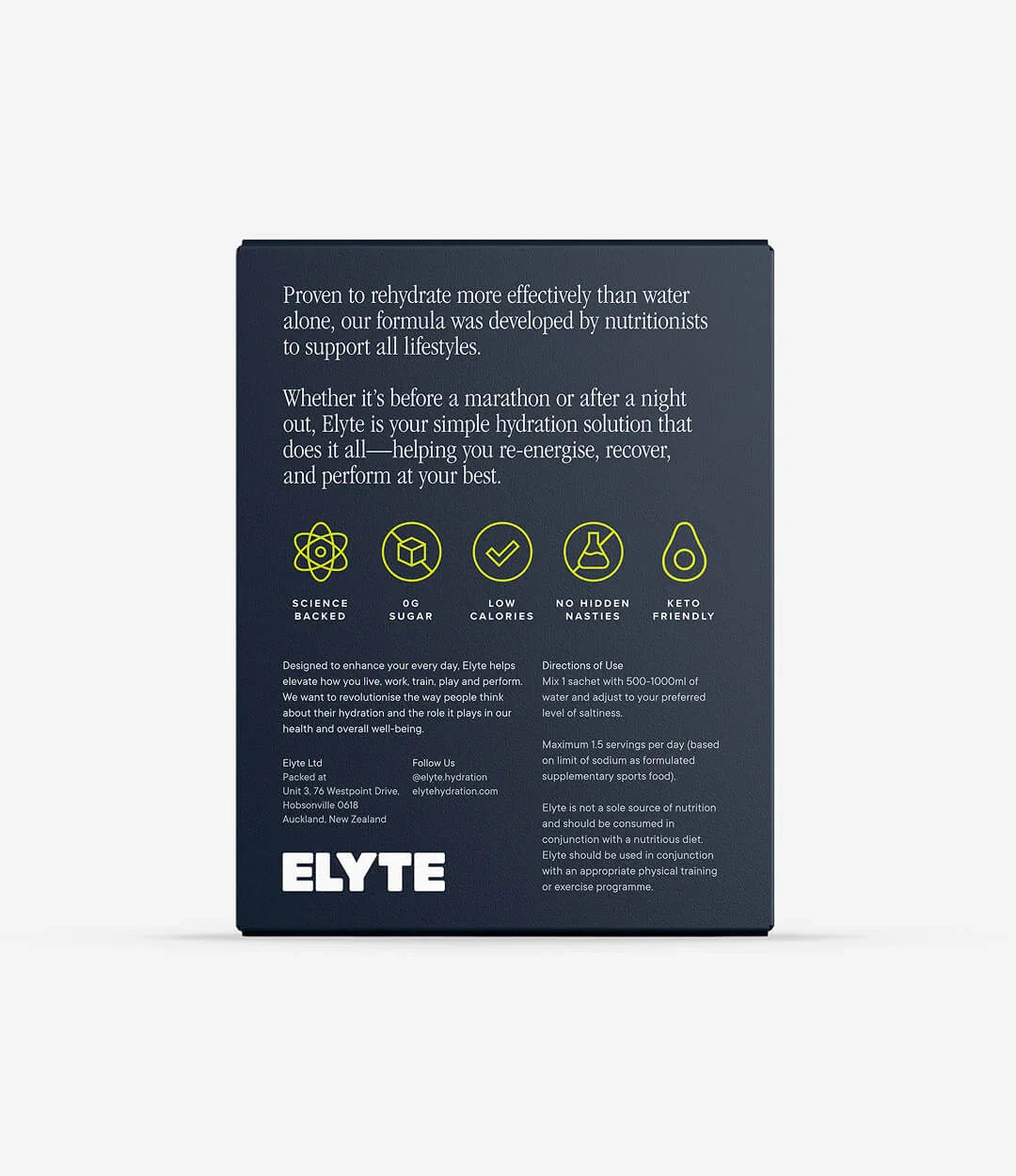 Elyte Hydration Powder Citrus 30 Pack-ELYTE-Matakana Pharmacy