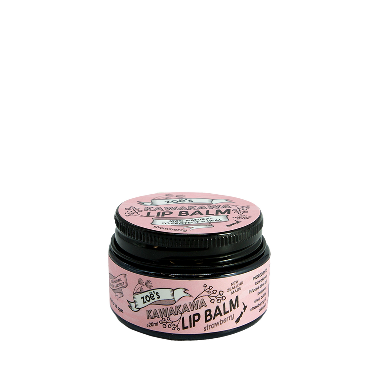Kawakawa Lip Balm Strawberry 20mL