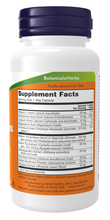 Image of Adrenal Stress Support 90vcaps supplement facts