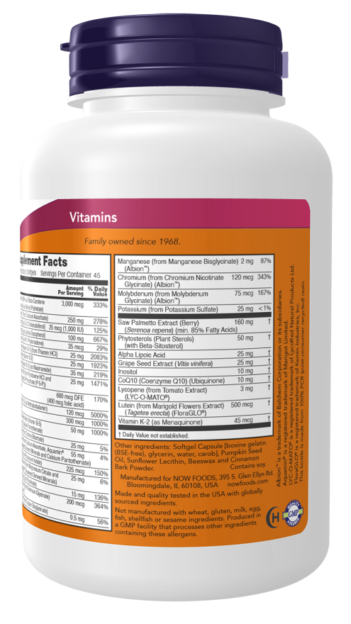 Image of ADAM - Superior Men's Multi 90sgcaps other ingredients