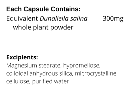 Image of Algotene II 100 caps ingredients