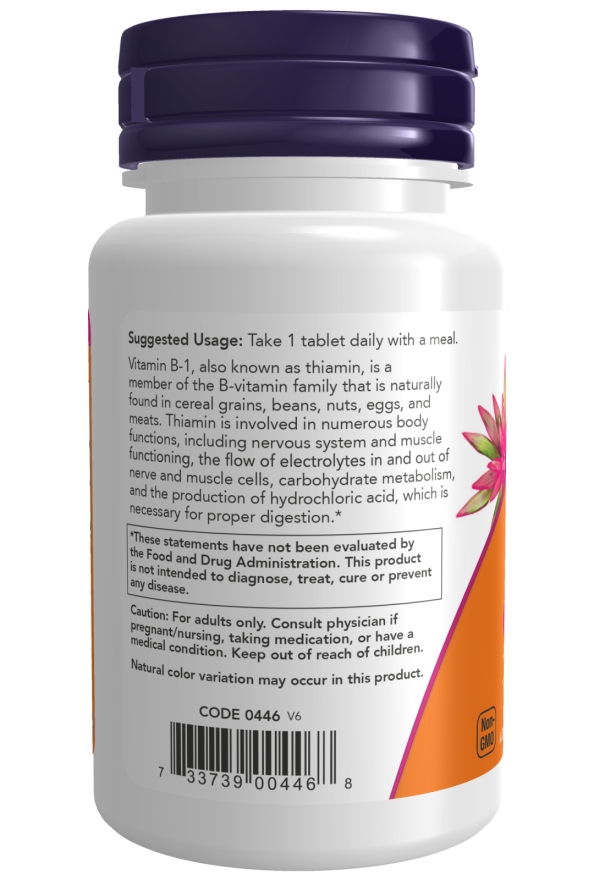 Image of Vitamin B-1 100mg 100tabs suggested usage