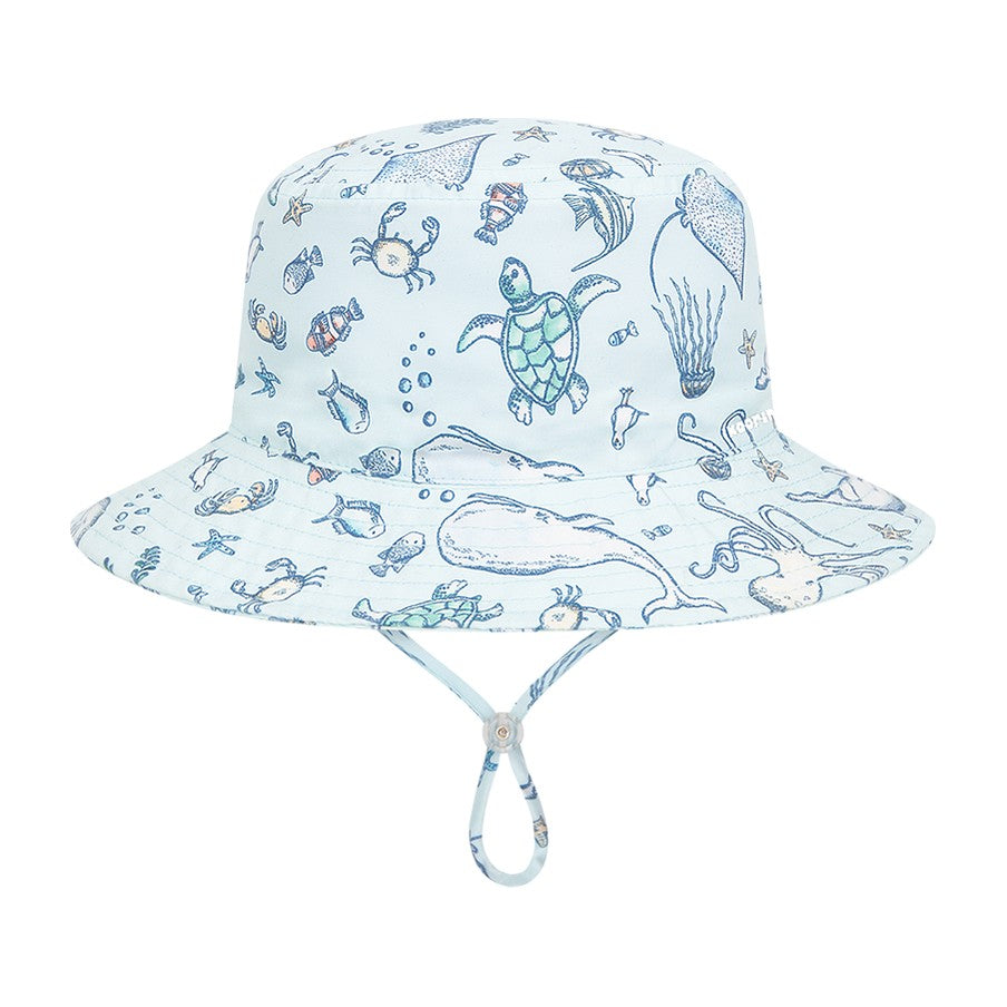 Kooringal Baby Boy Bucket Hat Ningaloo in Blue, front
