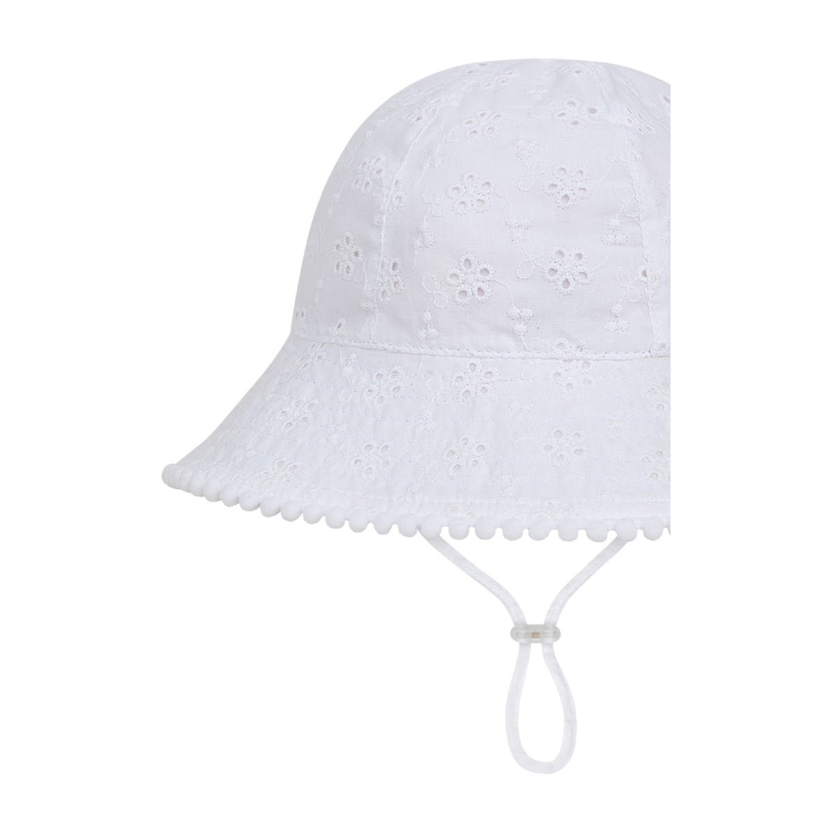 Kooringal Baby Girl Bucket Hat Harlow in White, view 4