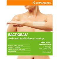 Image of Bactigras 10x10cm 3 dressings