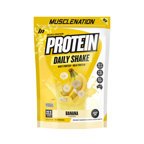 Protein Daily Shake Banana 750g-MuscleNation-Matakana Pharmacy