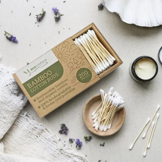 Bamboo Cotton Buds Box 200-Eco Warehouse-Matakana Pharmacy