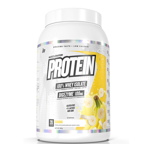 Protein 100% Whey Isolate Banana 990g-MuscleNation-Matakana Pharmacy