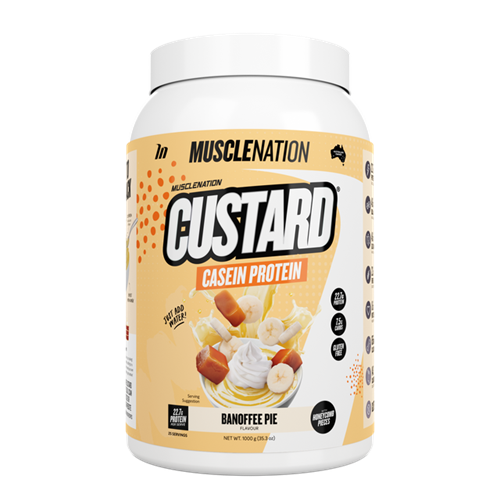 Custard Casein Protein Banoffee Pie 1kg-MuscleNation-Matakana Pharmacy