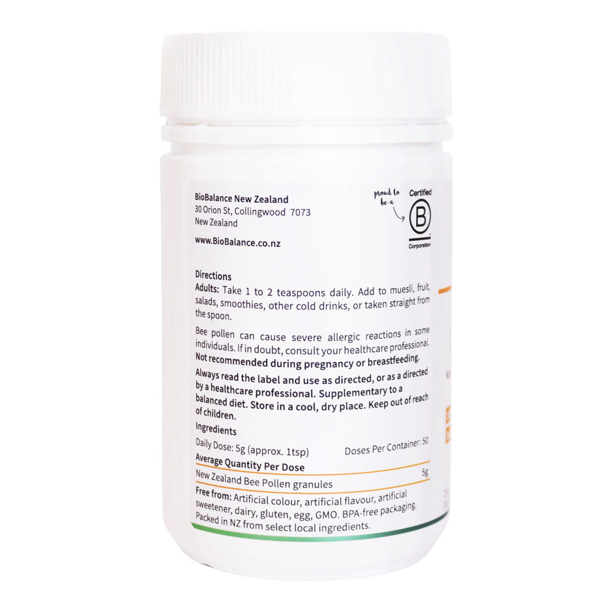Image of Bee pollen 250g directions