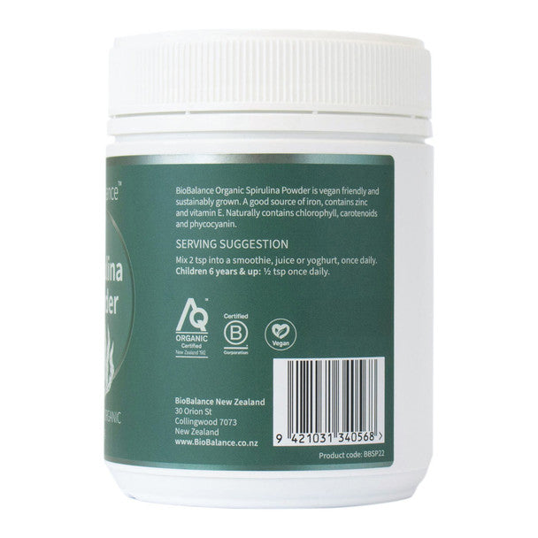 Certified Organic Spirulina Powder 200g-BioBalance-Matakana Pharmacy