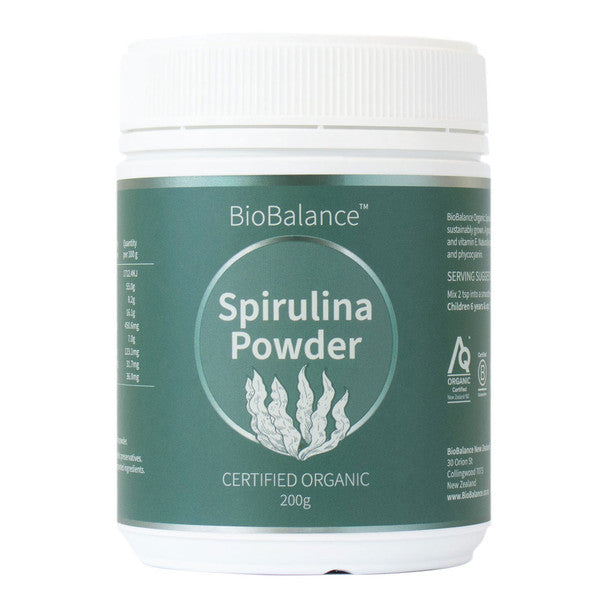 Certified Organic Spirulina Powder 200g-BioBalance-Matakana Pharmacy