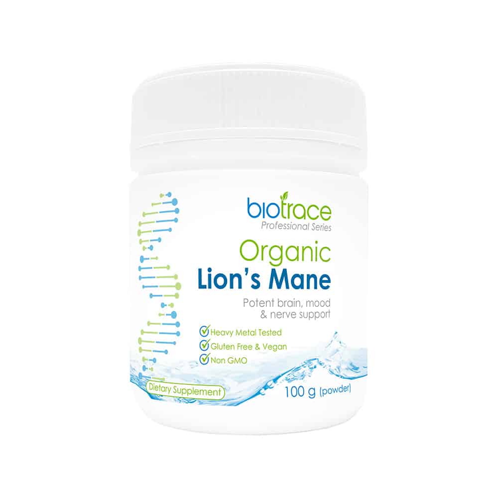 Organic Lions Mane Powder 100g-Biotrace-Matakana Pharmacy