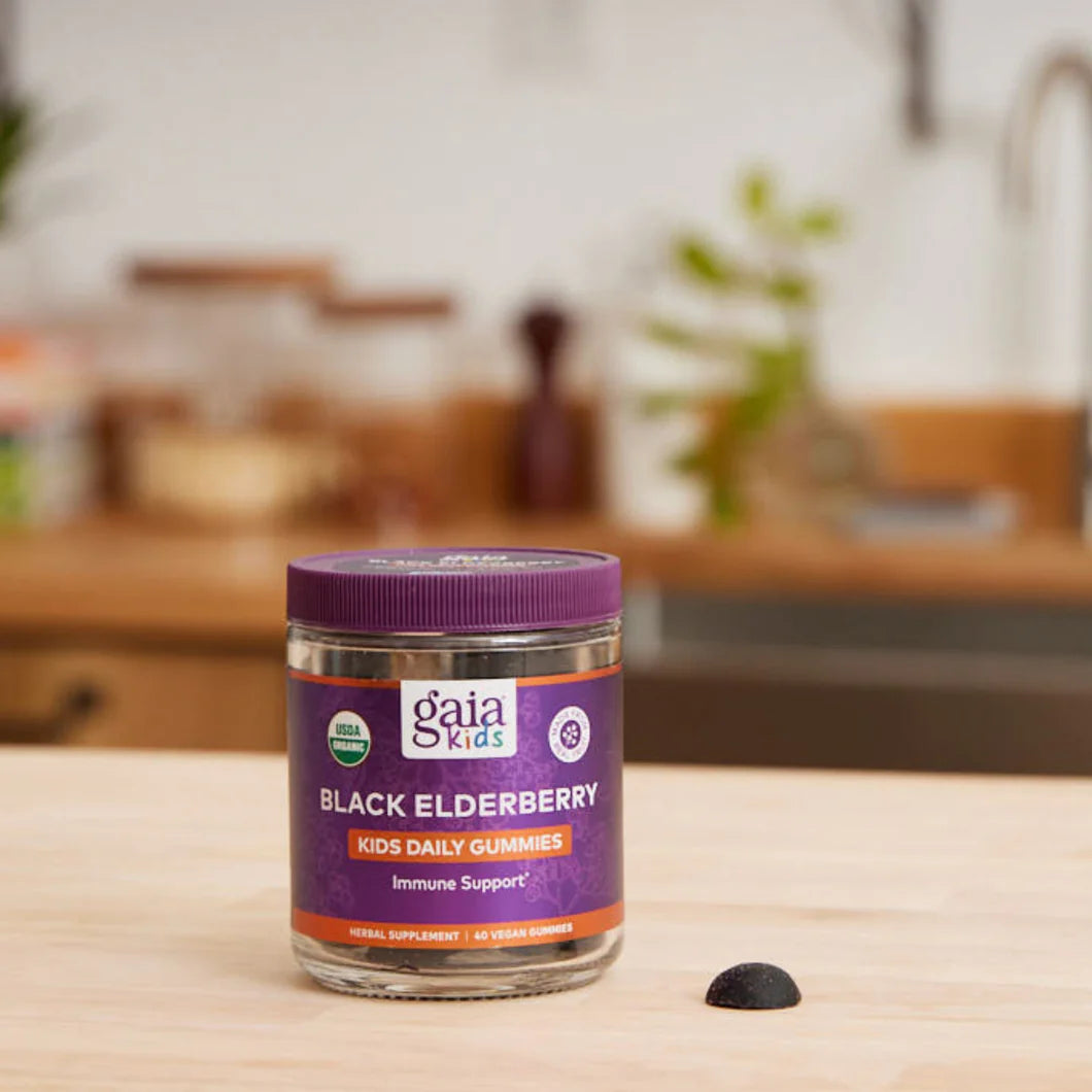 Gaia Herbs GaiaKids Black Elderberry Kids Daily Gummies, product photo