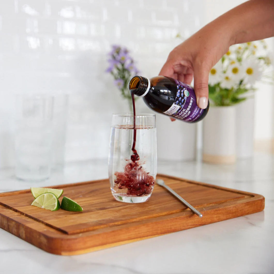 Gaia Herbs Black Elderberry Syrup Extra Strength, product photo