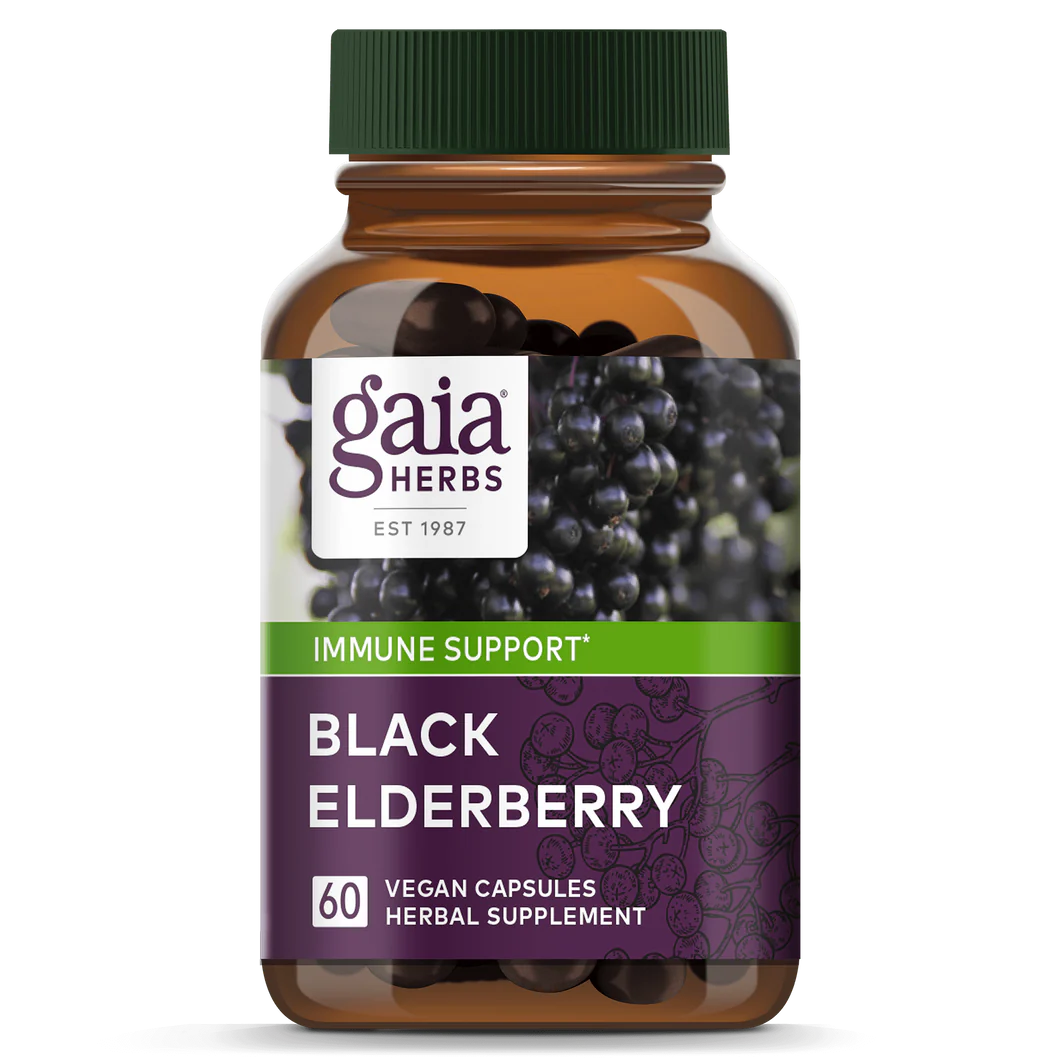Gaia Herbs Black Elderberry, front of pack