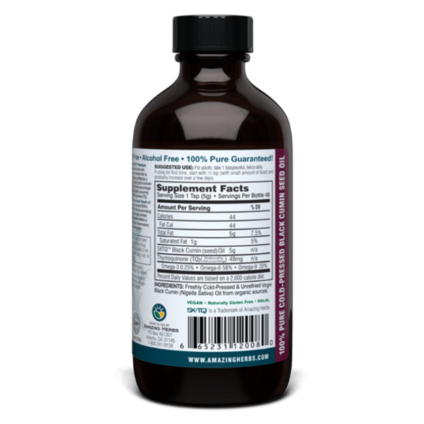 Image of Black Seed Oil Premium Liquid 240ml supplement facts