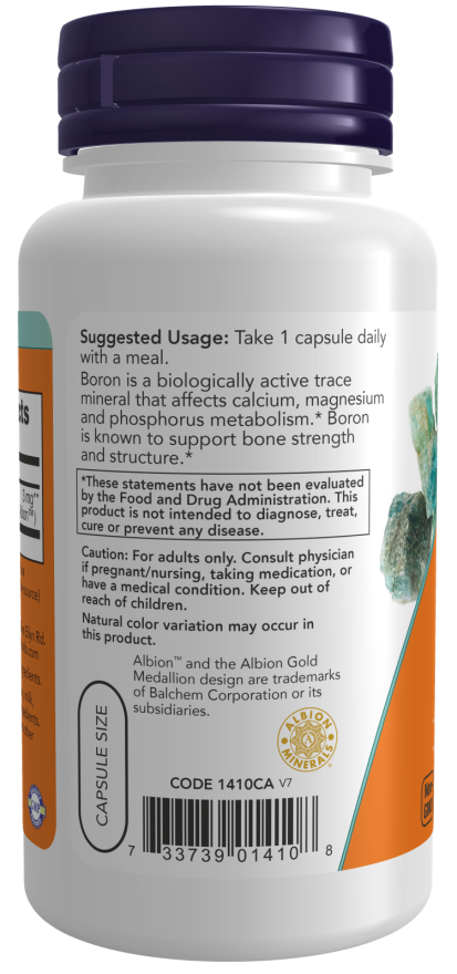 Image of Boron 3mg 250caps suggested usage