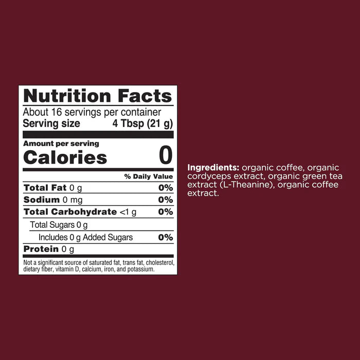 Image of Boost Organic High Caf Coffee supplement facts