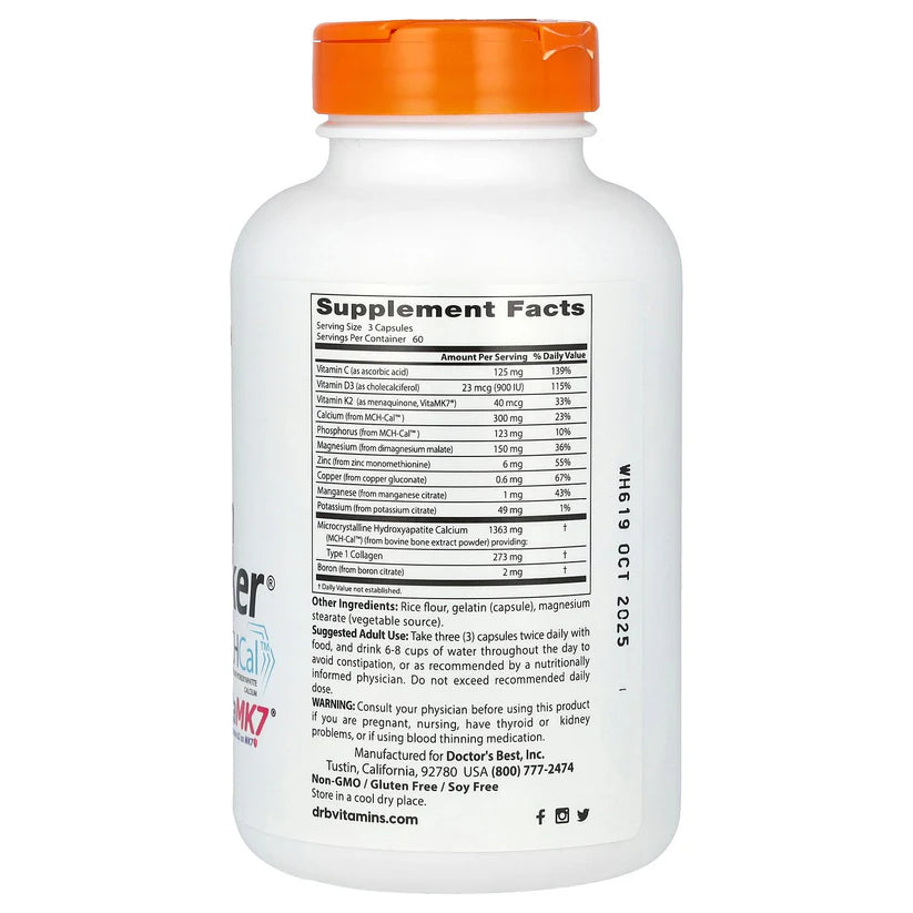 Image of Calcium Bone Maker Complex 180caps supplement facts