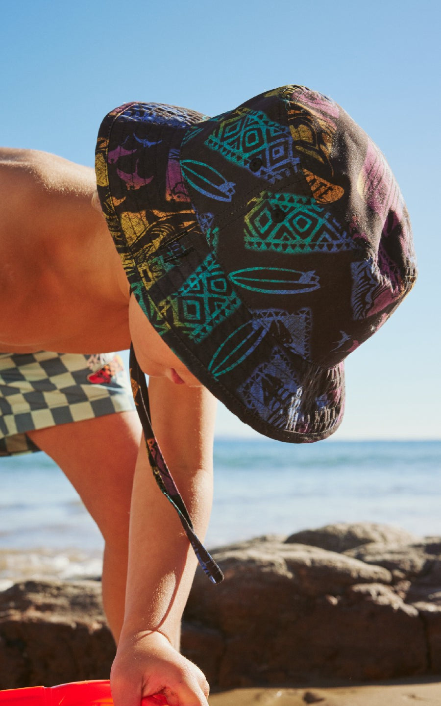 Kooringal Boy's Bucket Hat Breaker in Multi, view 2