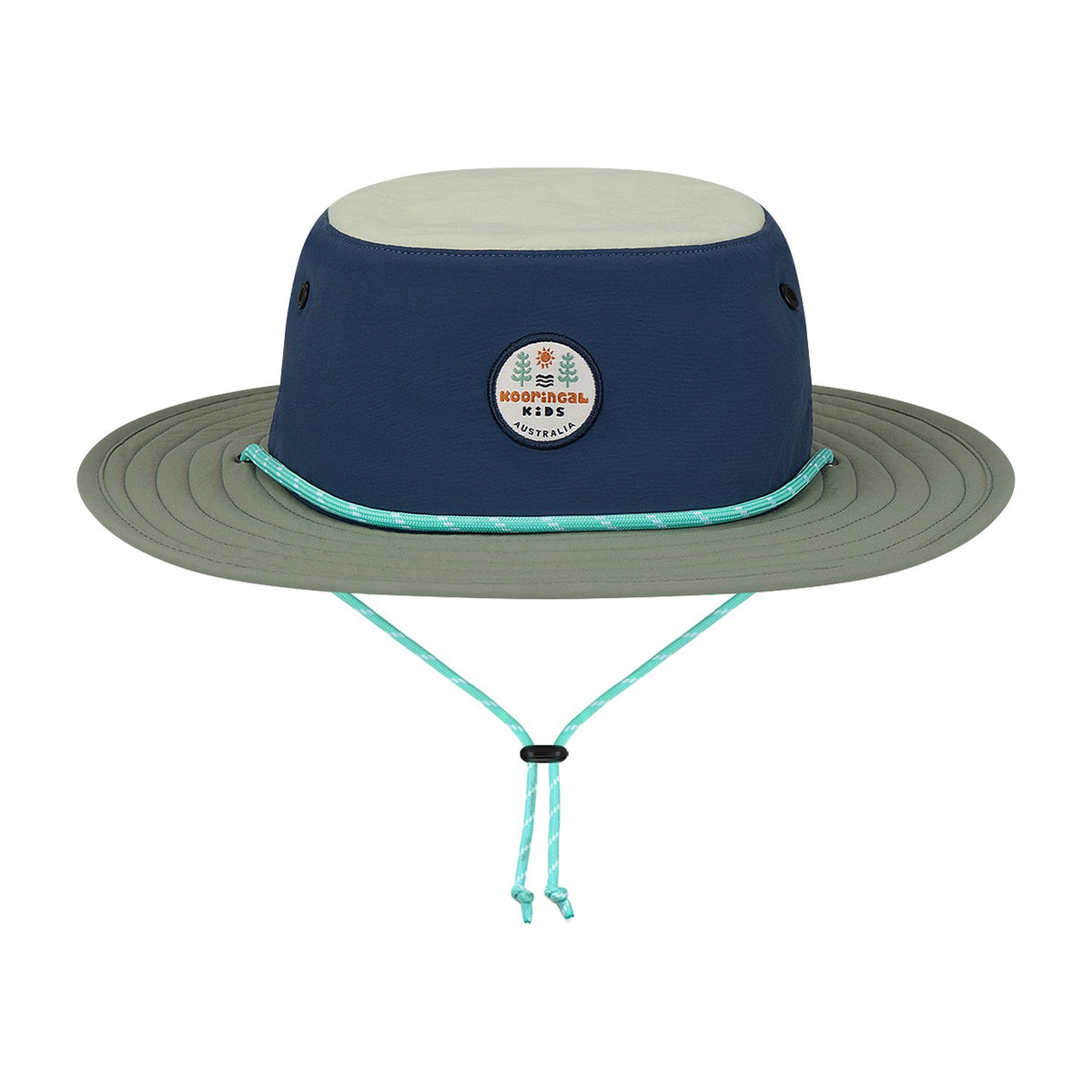 Kooringal Boy's Wide Brim Hat Cougal in Sage, front