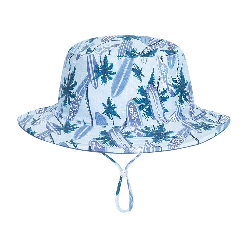 Kooringal Boy's Wide Brim Hat Wave Break in Blue, front