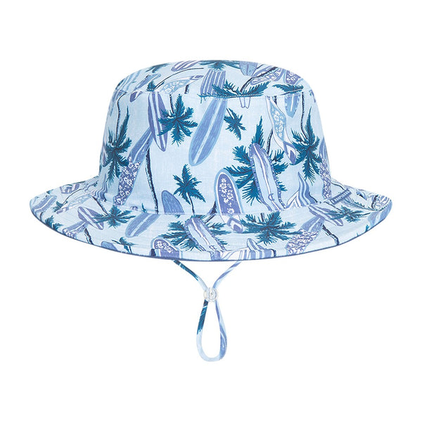 Kooringal Boy's Wide Brim Hat Wave Break in Blue, front