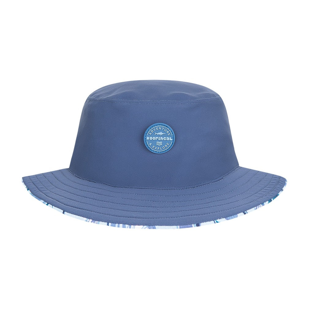 Kooringal Boy's Wide Brim Hat Wave Break in Blue, view 3