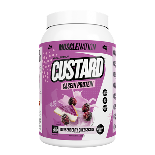 Custard Casein Protein Boysenberry Cheesecake 1kg-MuscleNation-Matakana Pharmacy