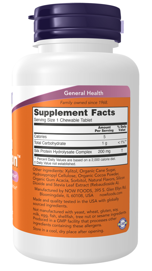 Image of Brain Attention, Natural Chocolate Flavor 60 Chew. Tabs supplement facts