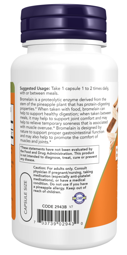 Image of Bromelain 500mg 60vcaps suggested usage