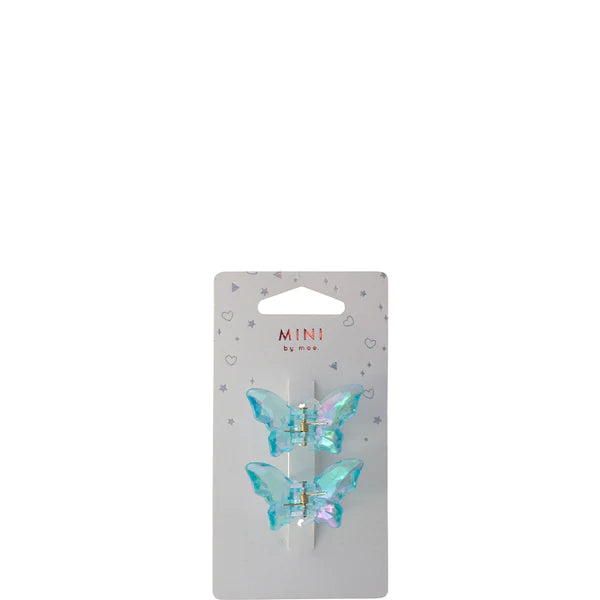 Image of mae butterfly clips turquoise