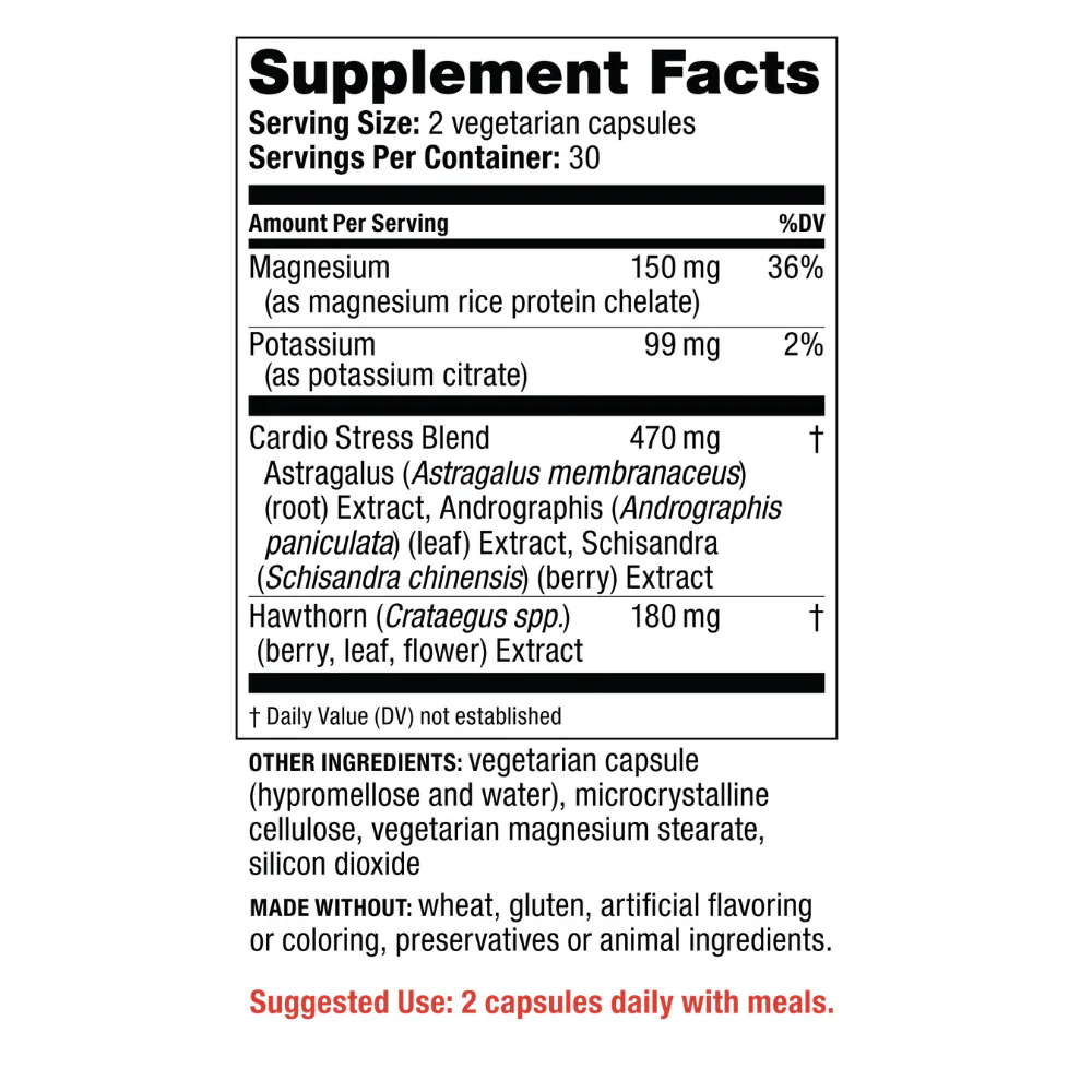 Image of 120/80 Care 60vcaps supplement facts