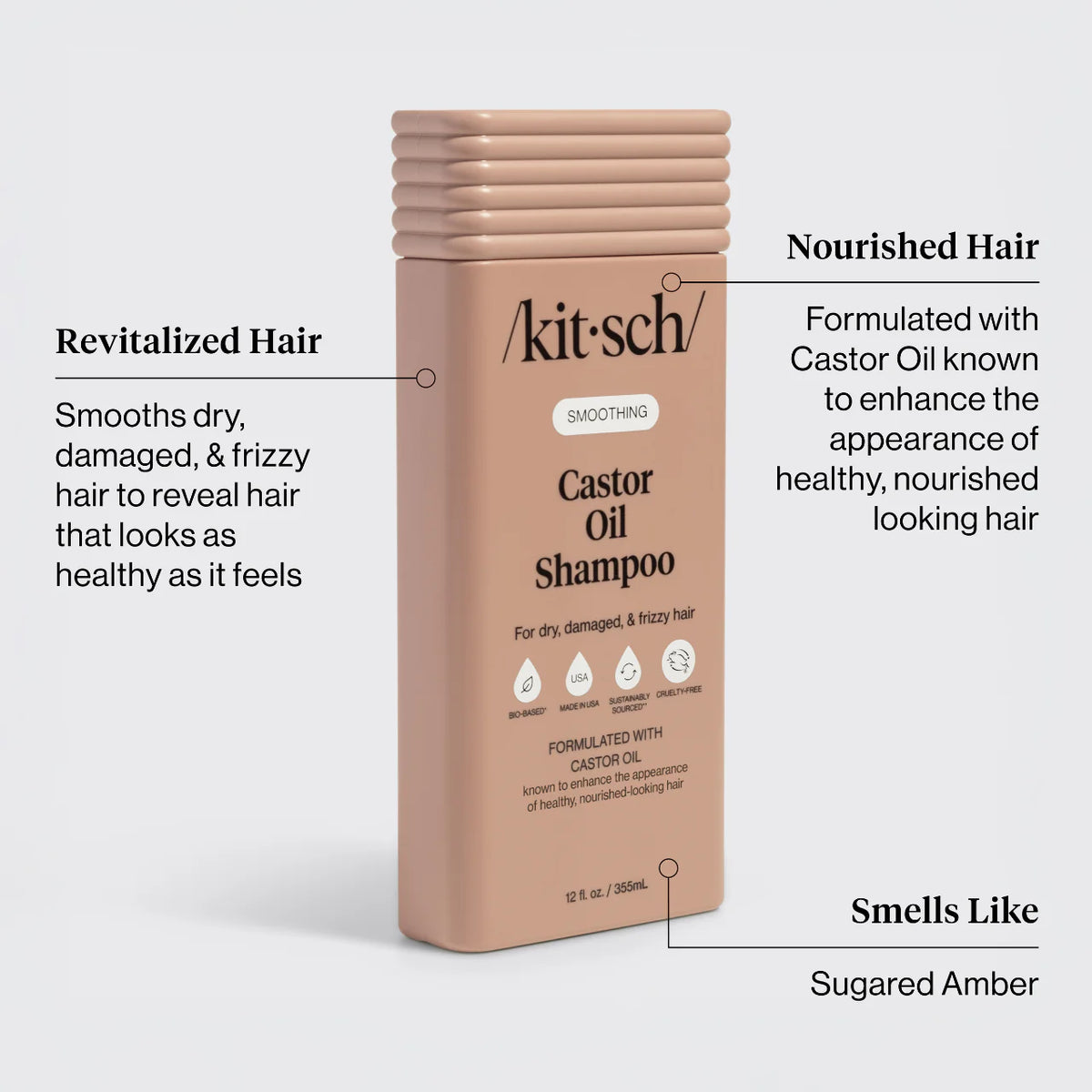 Smoothing Castor Oil Shampoo-KITSCH-Matakana Pharmacy