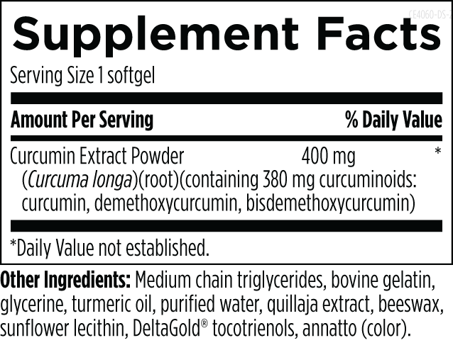 Image of Curcumin Complex supplement facts