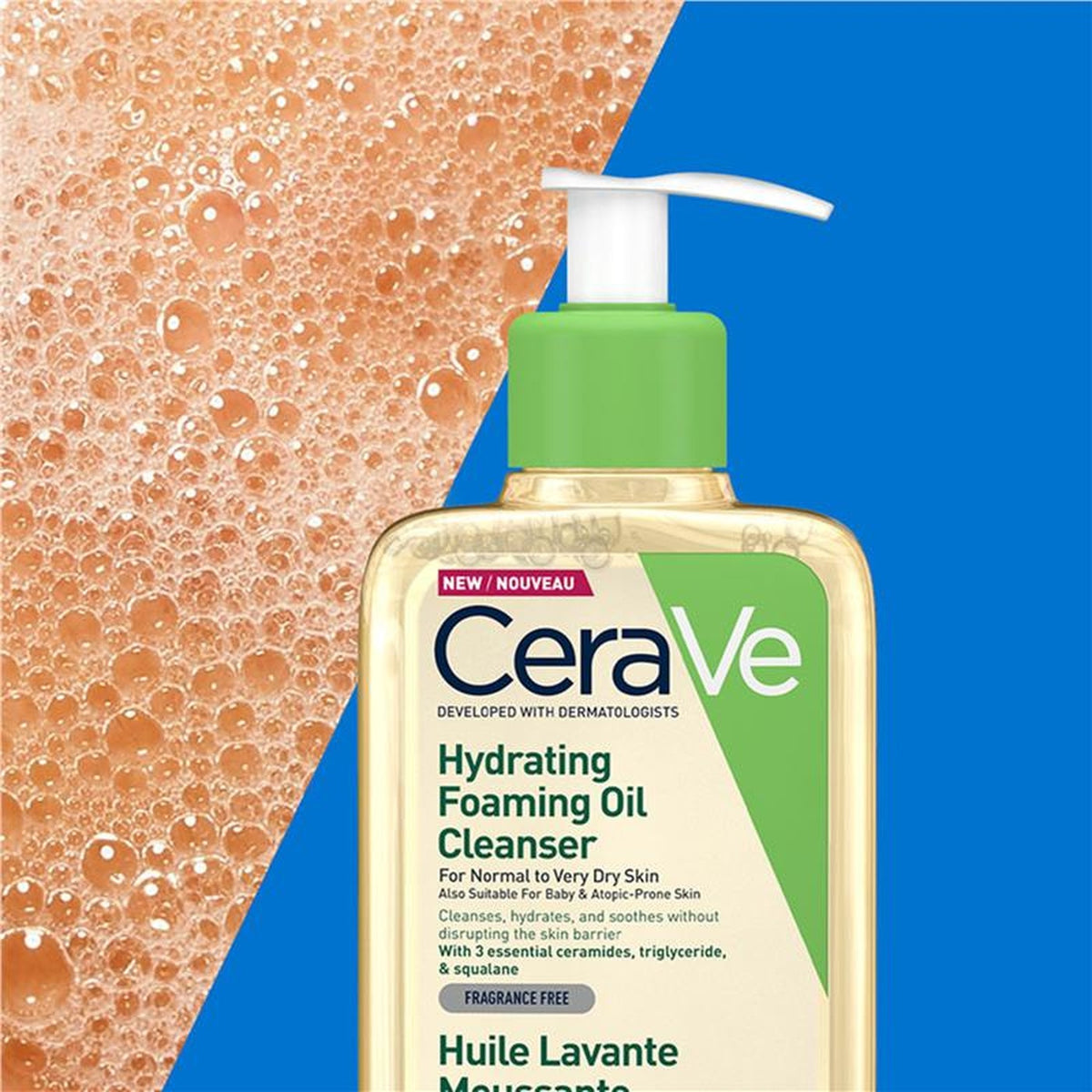 CeraVe Hydrating Foaming Oil Cleanser 236ml, texture