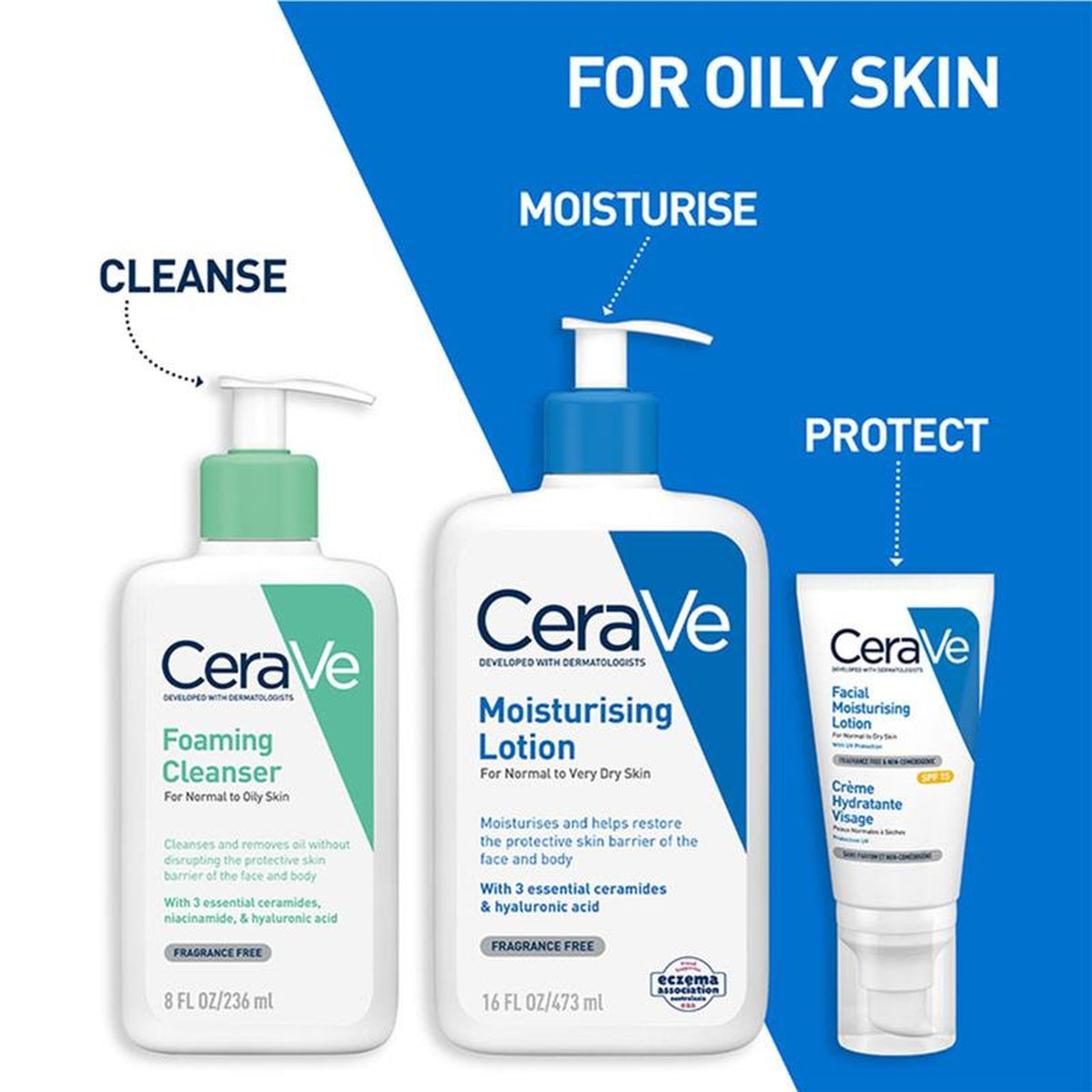 CeraVe Hydrating Foaming Oil Cleanser 236ml, in use