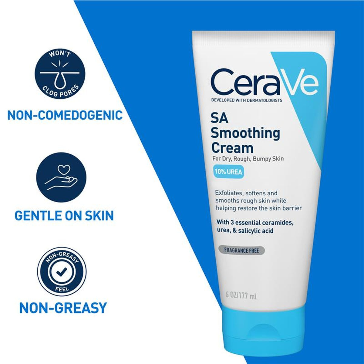 CeraVe Salicylic Acid Smoothing Cream 170g, how it works
