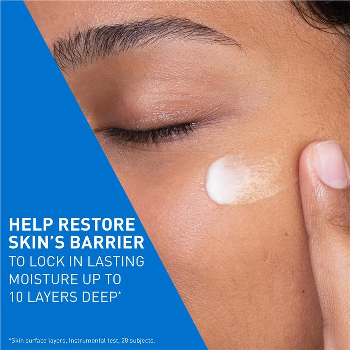 CeraVe Facial Moisturising Lotion PM 52ml, in use