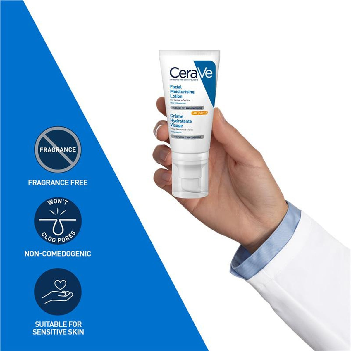 CeraVe Facial Moisturising Lotion AM SPF15 52ml, ingredients panel