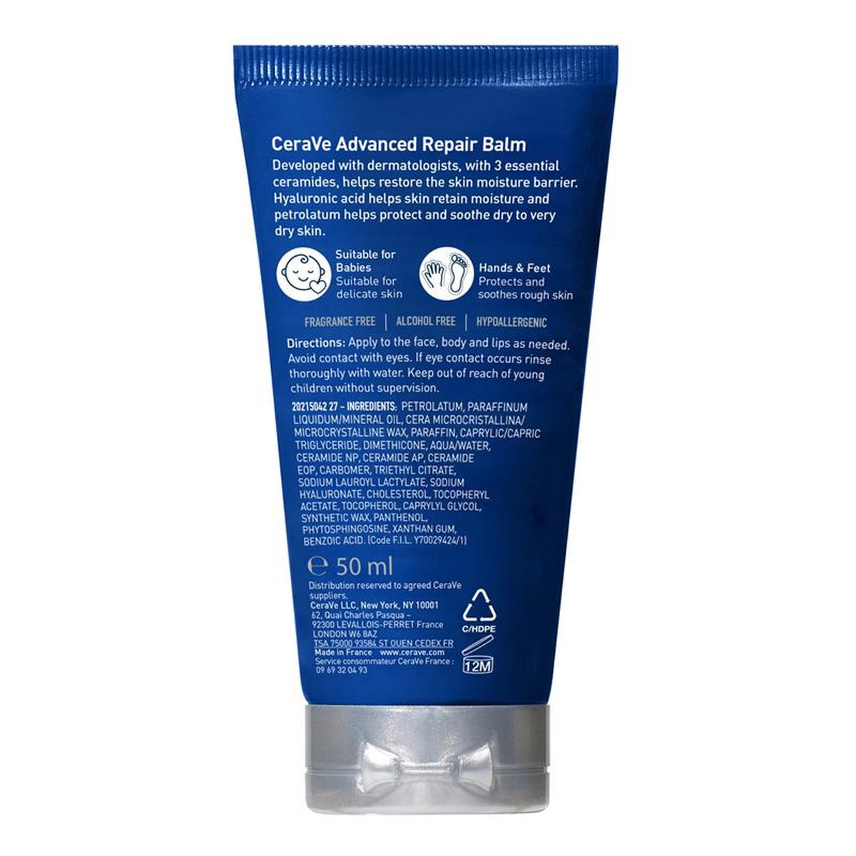 CeraVe Advanced Repair Balm 50ml, key ingredients
